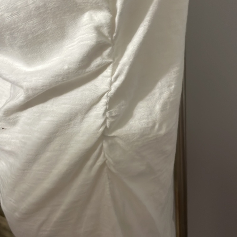 Athleta embroidered V-Neck white top size S - Picture 7 of 7